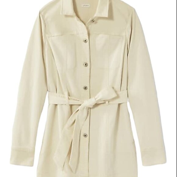 j. jill White Removeable Tie Button Front Utility Jacket Size L - Picture 13 of 14